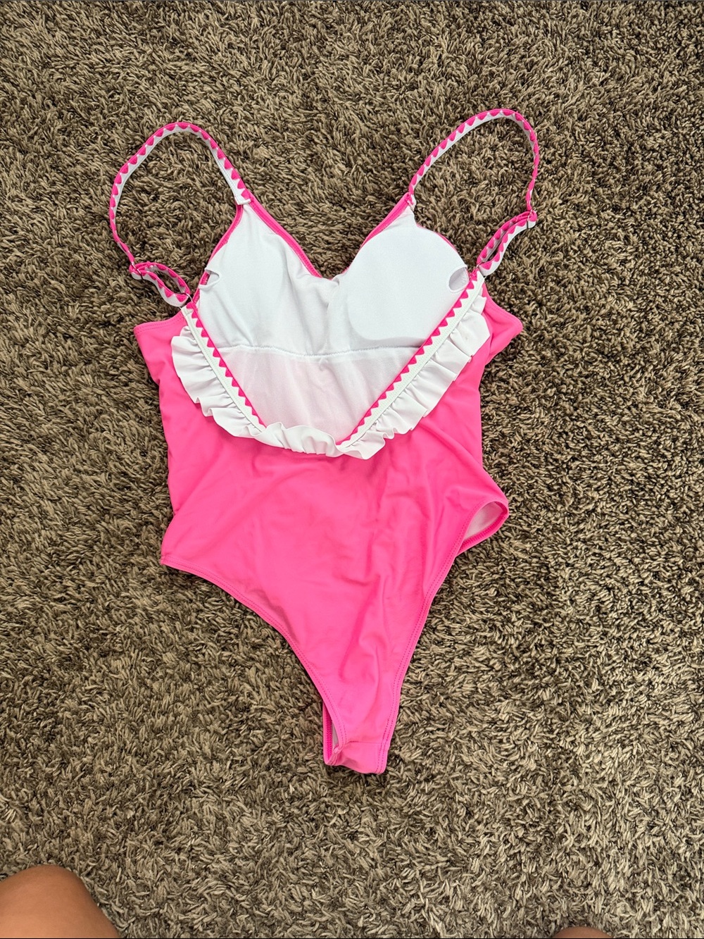 Hot Pink Ruffle One-Piece Swimsuit